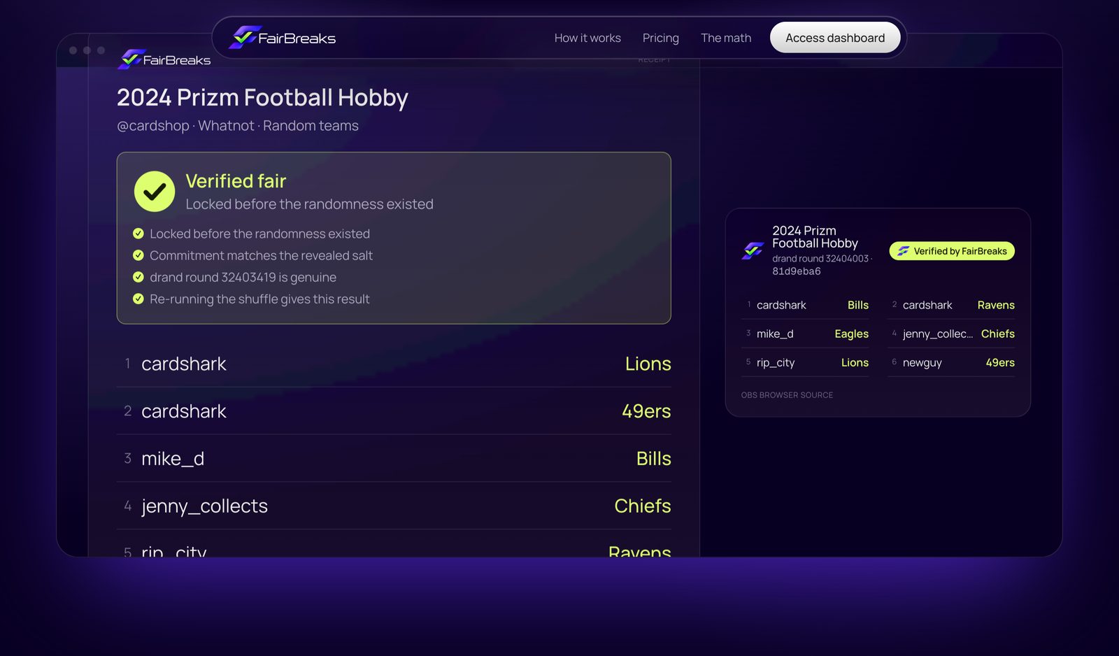 FairBreaks desktop screen
