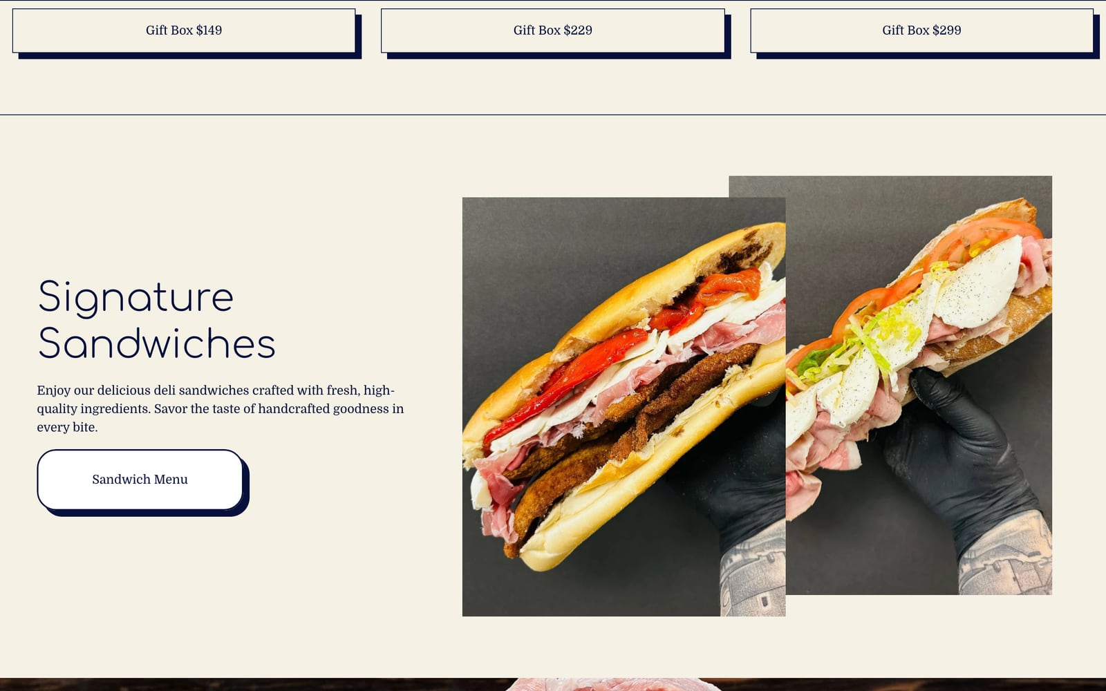 Ferrucci's Market desktop screen