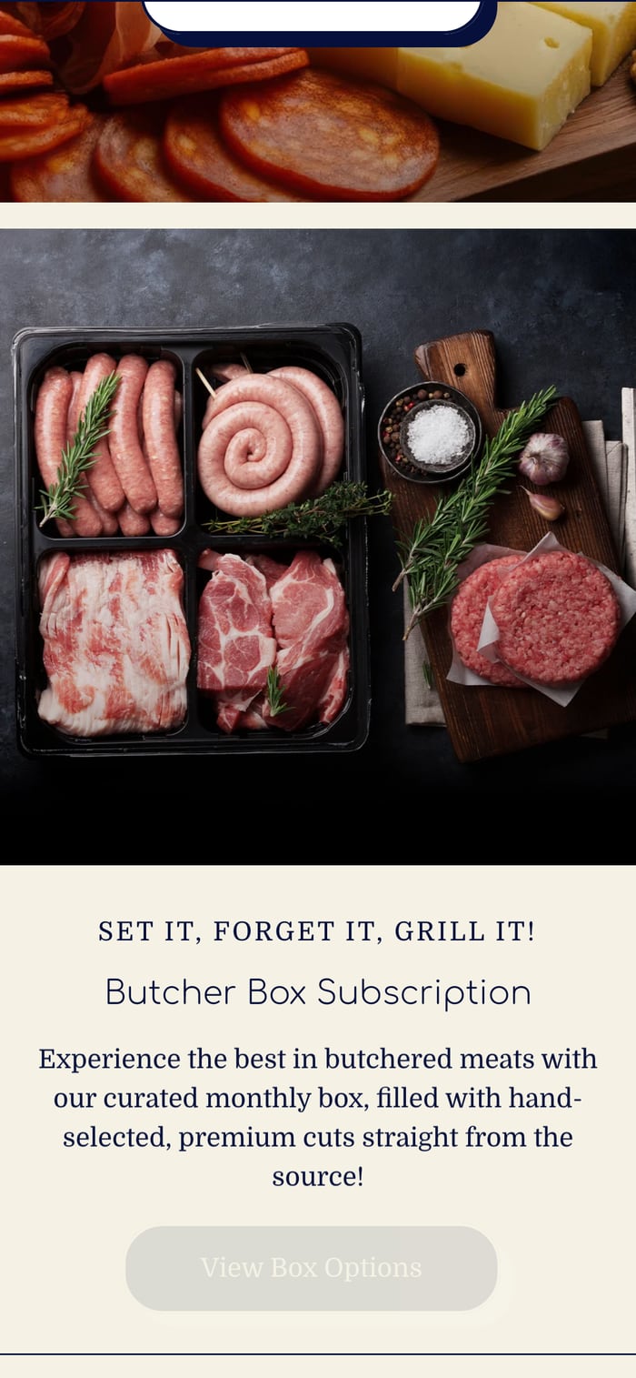 Ferrucci's Market mobile screen