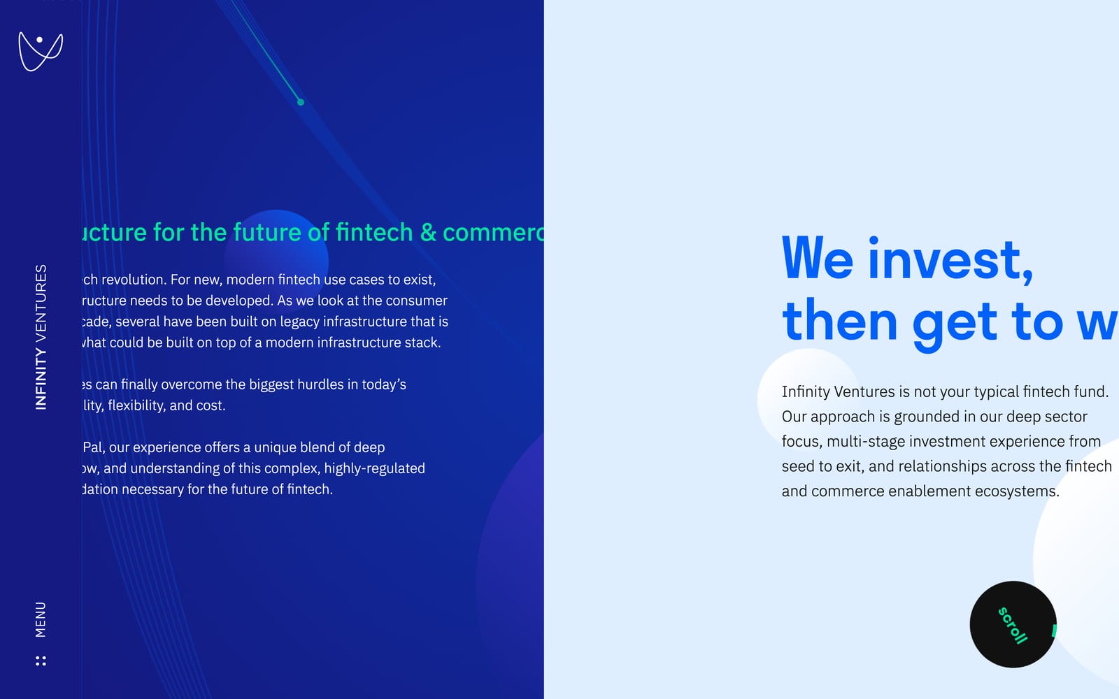 Infinity VC Capital desktop screen