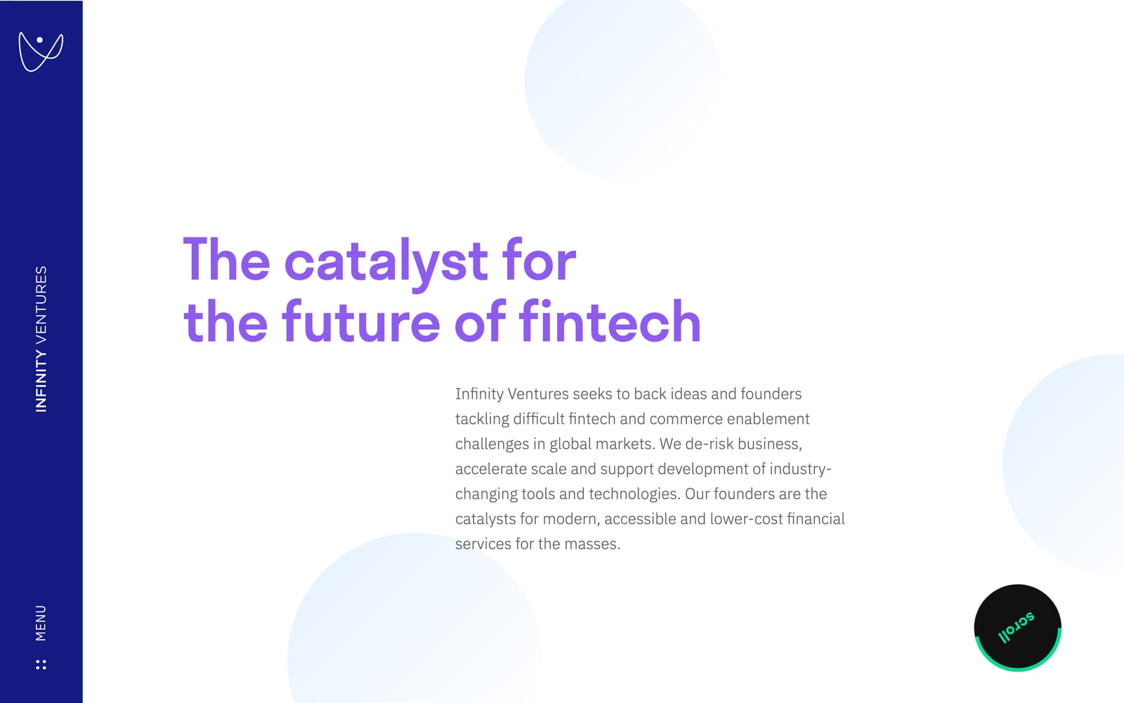 Infinity VC Capital desktop screen