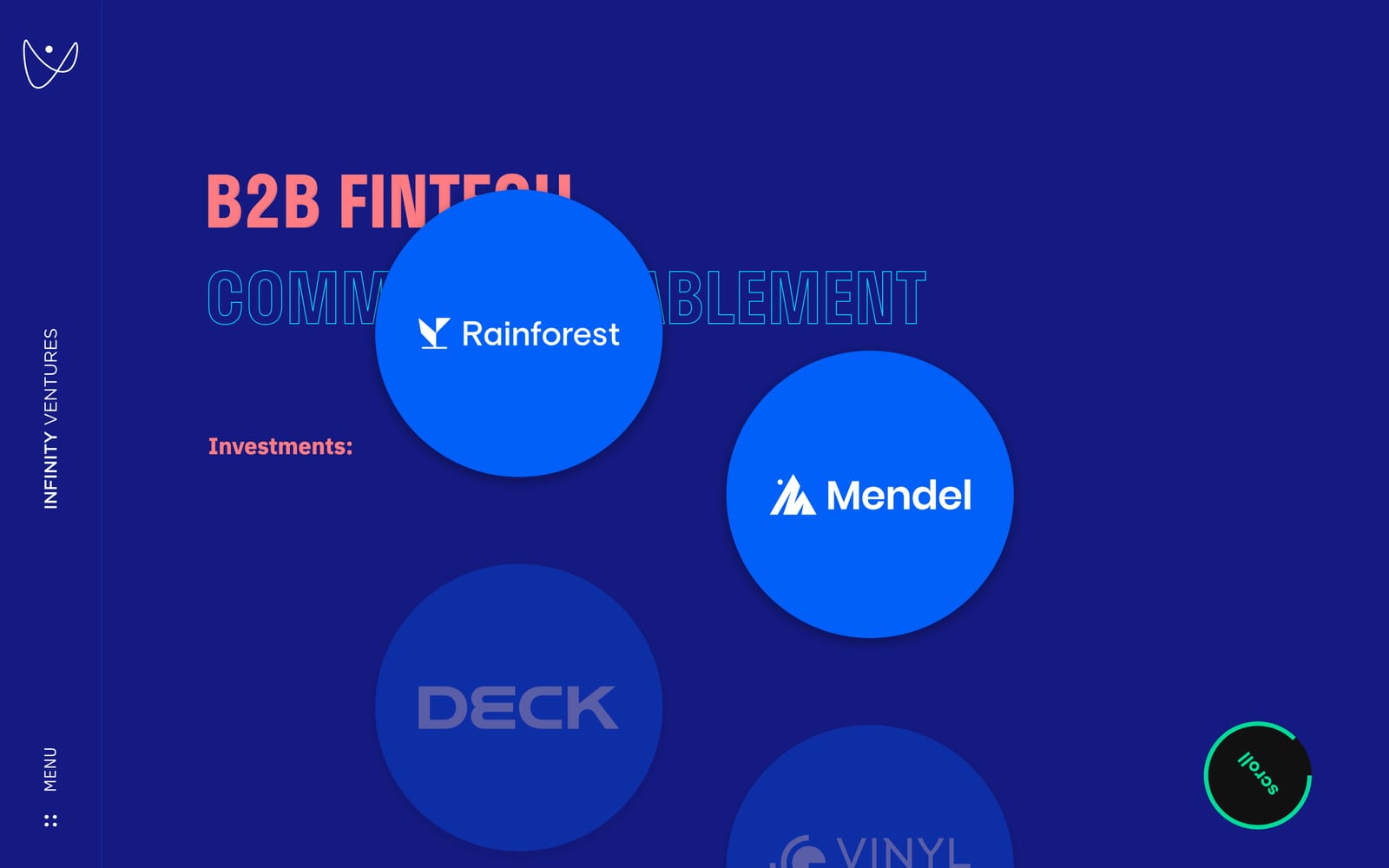 Infinity VC Capital desktop screen