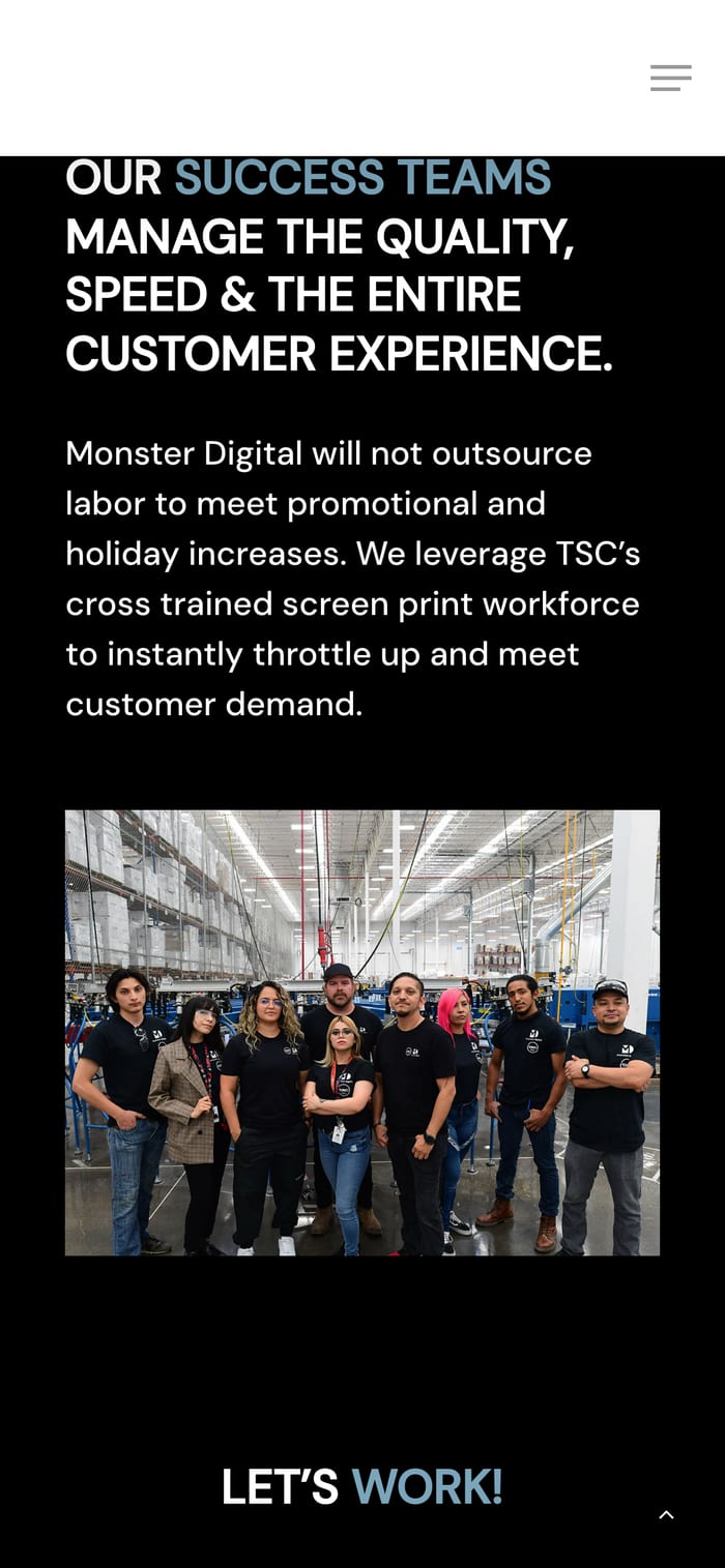 TSC Miami × Monster Digital mobile screen